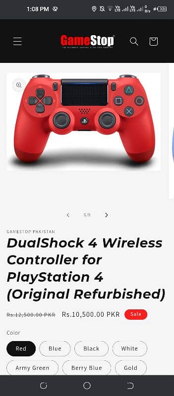 ORIGINAL PS4 CONTROLLER MAGMA RED 3