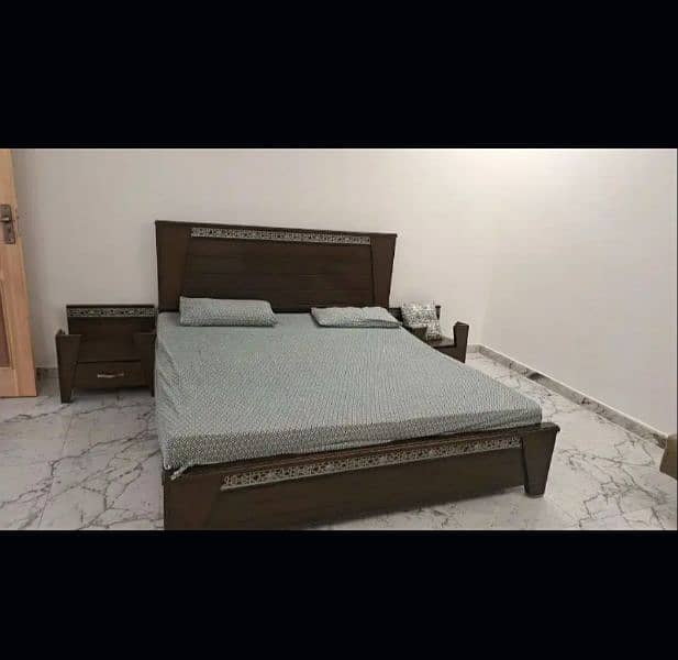 King Size Bed with side tables and dressing table without matress 0