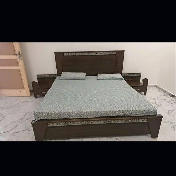 King Size Bed with side tables and dressing table without matress 1