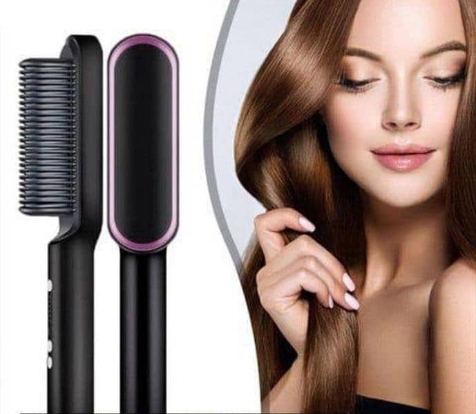 Hair straightener brush 1