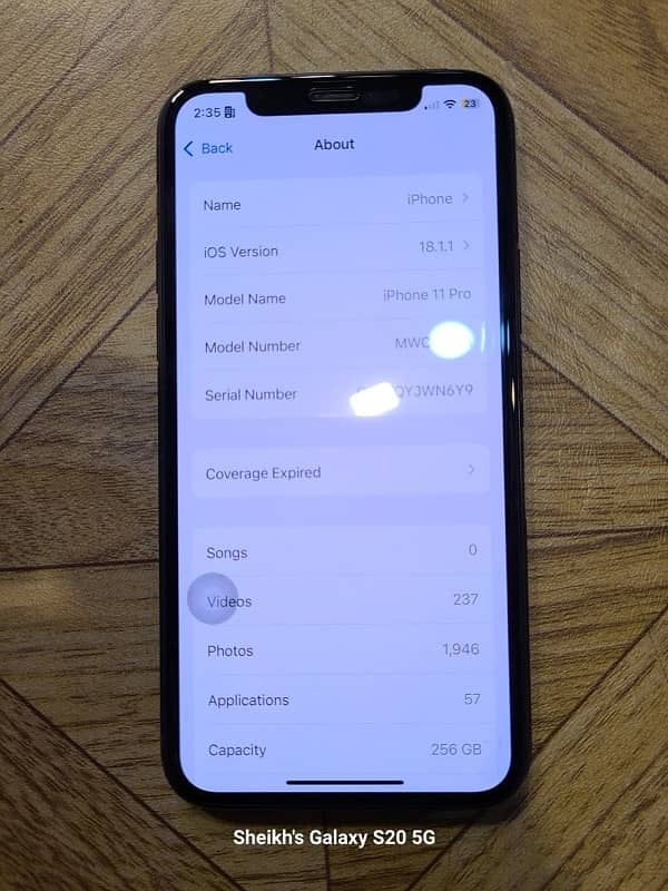 iPhone 11 Pro 256GB Official PTA Approved 10/10 Condition 03006673649 1