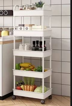 5 layer Kitchen rack Trolley and baby diaper organizer trolley