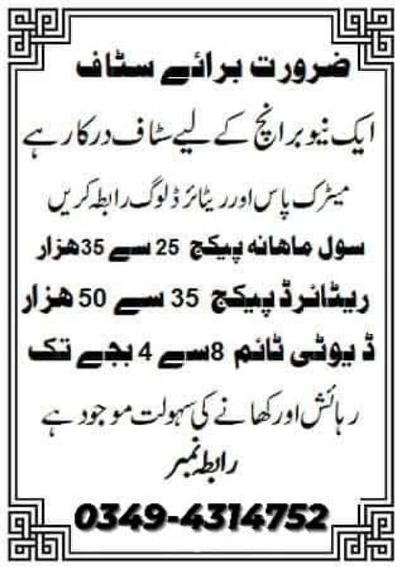 job in Islamabad 0