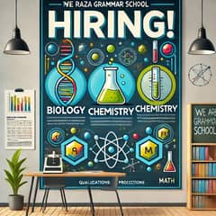 Teachers Required (Bio, chemistry,Math)