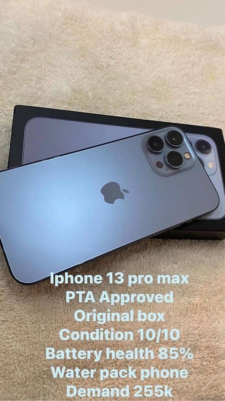 13 Pro max pta Approved 128 gb 85 health 0