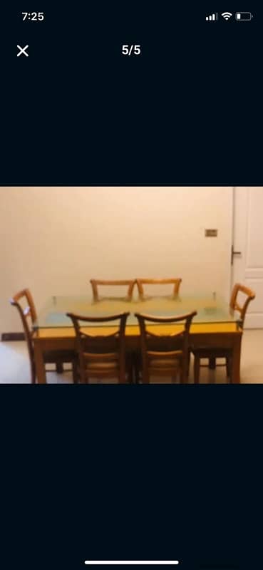 pure wood six seater dining table 0