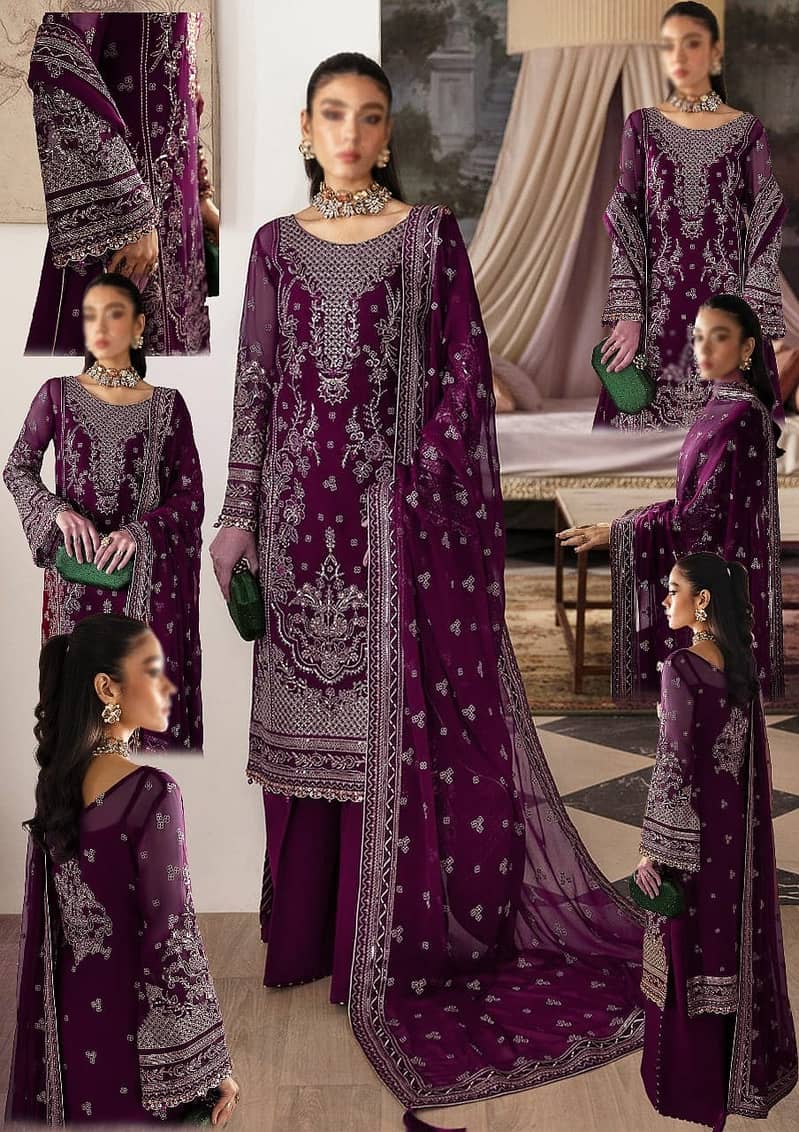 ZAREENA COLLECTION/3PSC WOMAN SUITS/UNSTITCHED SUITS 3