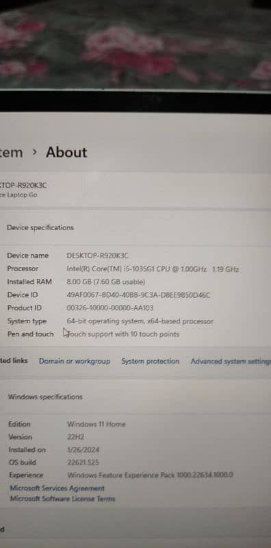 Microsoft surface go core i5 10th generation 2