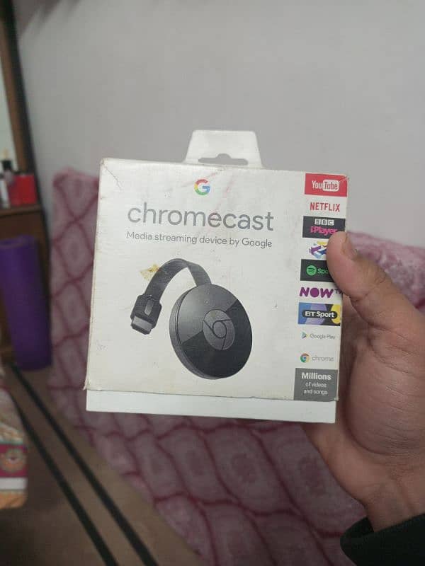 "Chromecast Gen 3 | Includes Cable & Adapter | Packaged in Gen 2 Box" 1