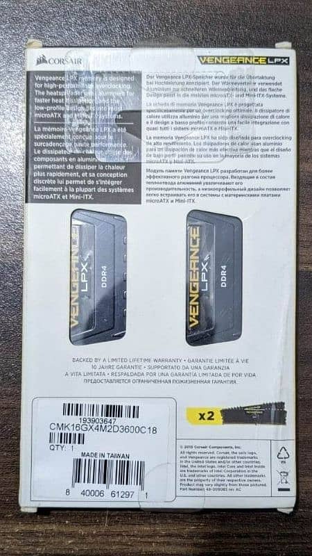 Corsair Vengeance LPX DDR4 Ram 8+8 16Gb 1