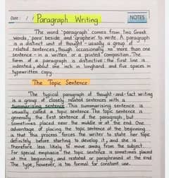 handwriting assigment work