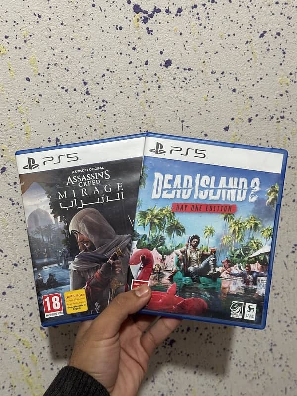 (DEAD ISLAND 2) ( ASSASINS CREED MIRAGE )  play station 5 ( PS5 ) 0