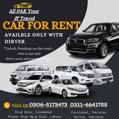 Rent A Car /Car Rental/ With Driver/ Coaster/Alto/Gli/ Civic /Collora