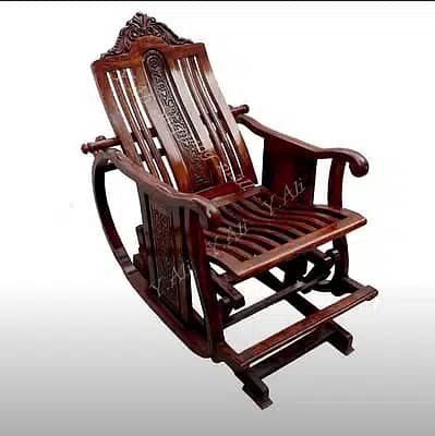 chiniot Solid Sheesham wood chinioti rocking swing relaxing chair 0