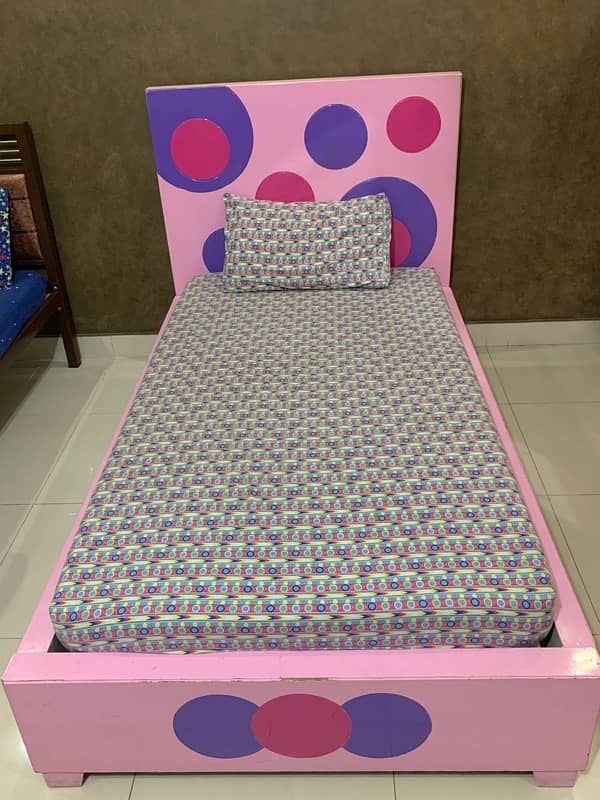 Pink Single Bed for sale for Girls 0