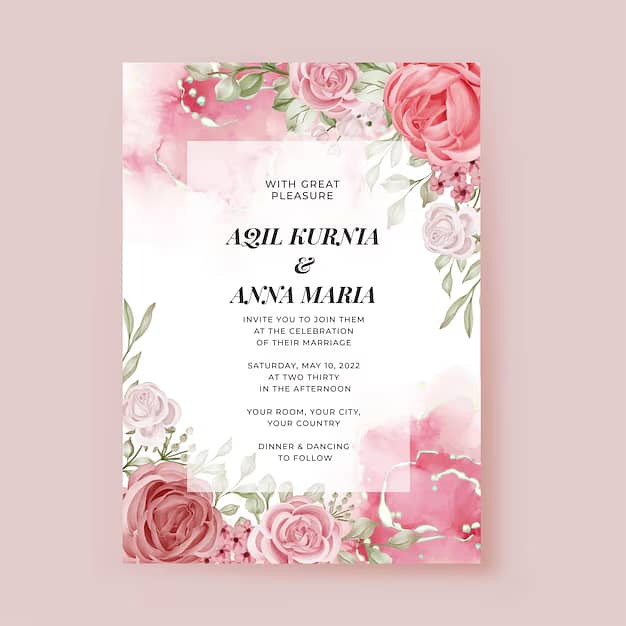 Wedding Card, Flowers Cards, Wedding Cards, Invitation Cards, read add 1