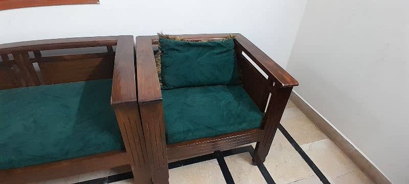 7 seater wooden sofa set with cushion 3