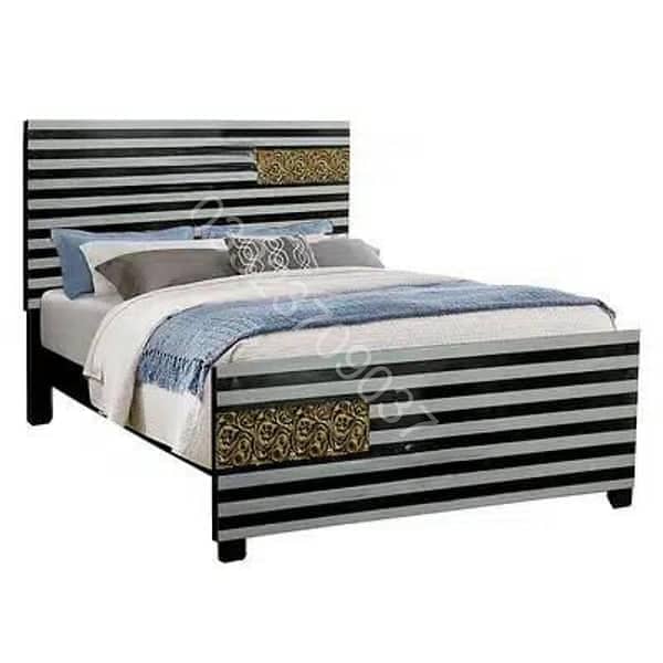 Wooden double Bed with Dressing Set Without Mattress 2