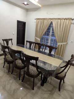 Dining Table with 8 Dining Chairs ( Used Like New) - Mint Condition