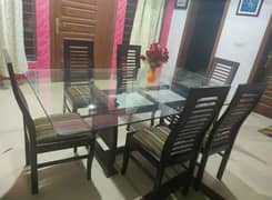 Pure Wooden Dining table 6 seater available