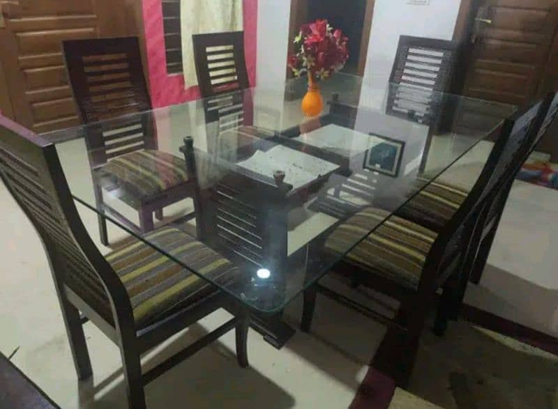 Pure Wooden Dining table 6 seater available 1