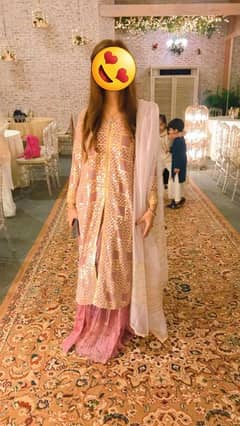 Fancy formal straigh long shirt and sharara