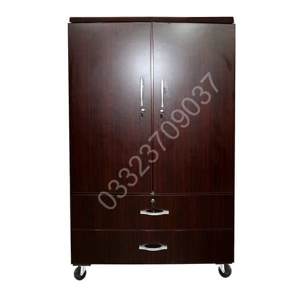 6x4 feet Wooden sheet d13 cupboard with two large Drawers wardrobe 2