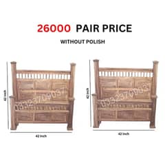 A pair of Solid Sheesham(Taali) Wooden Beds available at lowest price