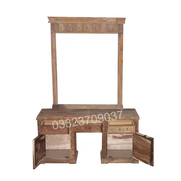 Solid Sheesham (Taali) wood Chinioti bed dressing set pure wood 2