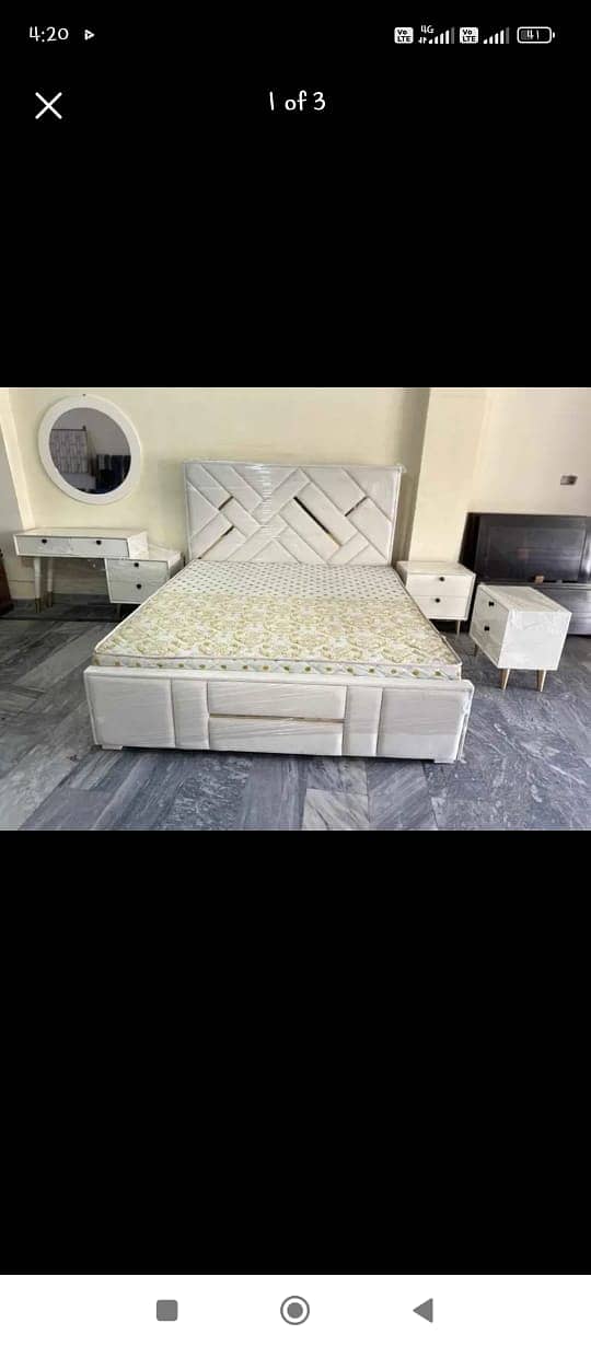 Bed / bed set / king size bed / wooden bed / double bed / poshish bed 4