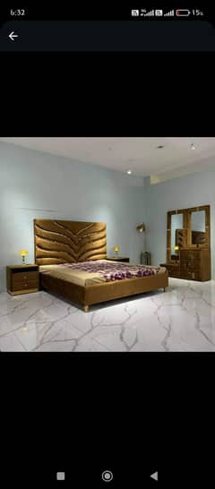 Bed / bed set / king size bed / wooden bed / double bed / poshish bed