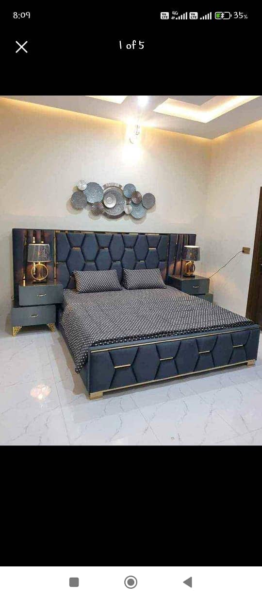 Bed / bed set / king size bed / wooden bed / double bed / poshish bed 18