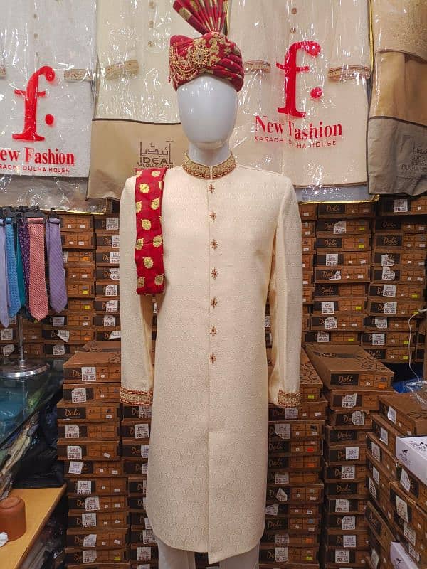 Dulha Sherwani Full Set For Sale 1