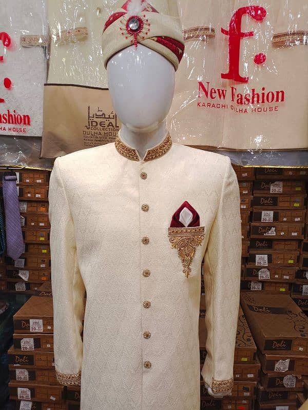 Dulha Sherwani Full Set For Sale 3