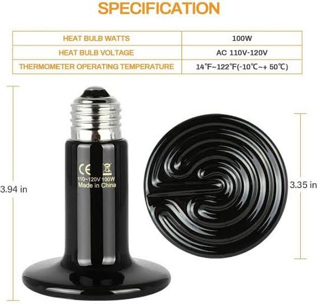 Free Delivery Ceramic Heat Bulb 150 Watts 3