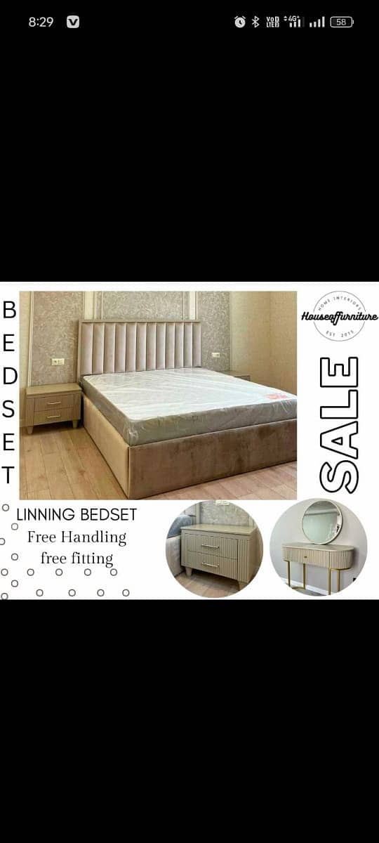 Bed / bed set / king size bed / wooden bed / double bed / poshish bed 9