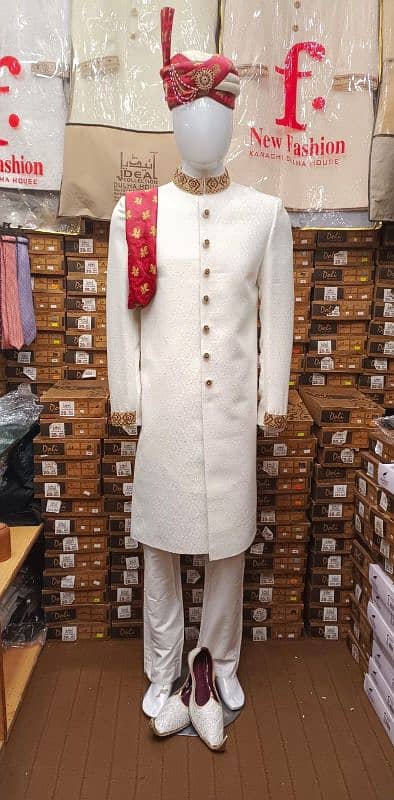 Dulha Sherwani Full Set For Sale 2