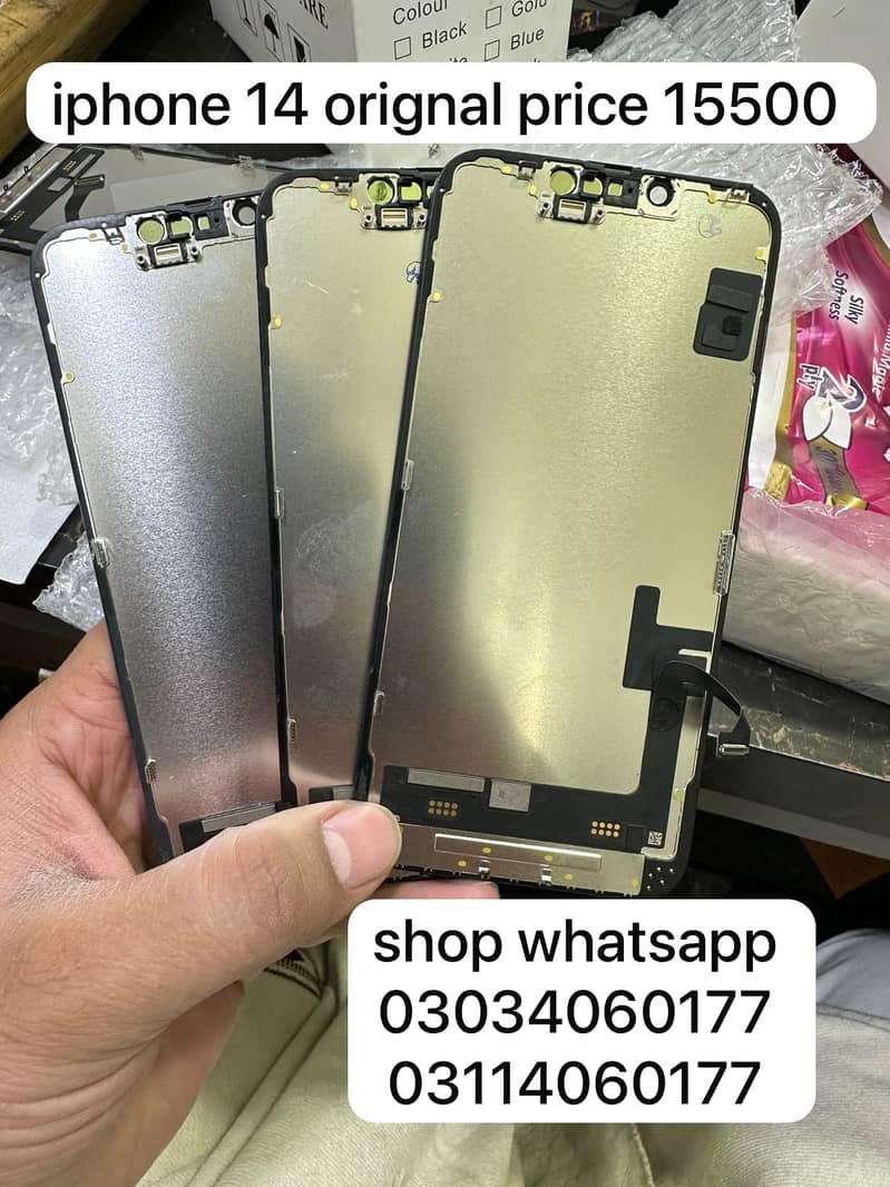 iphone 14 promax,11,12,13,15,16,orignal panel are Available ABM SHOP 3