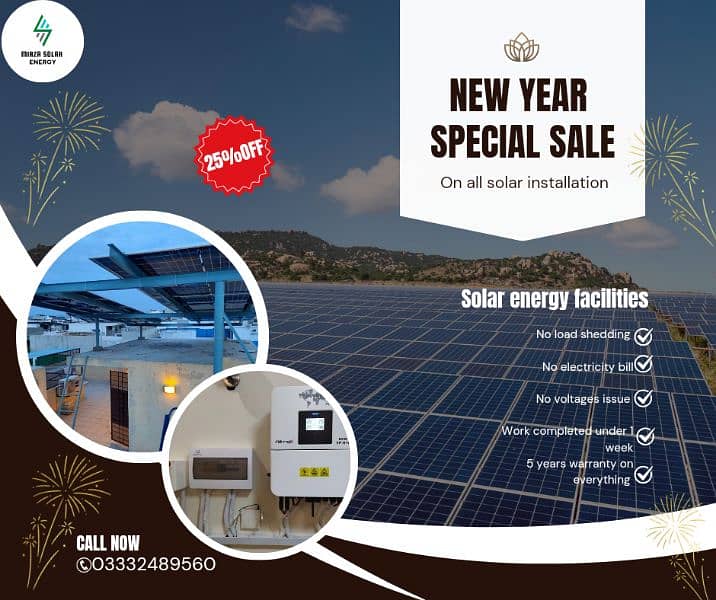 New year special sale 25%off on all SOLAR system 0