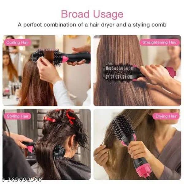 One Step 3 In 1 Hair Dryer, hair Straightener Brush and Hair curler 2