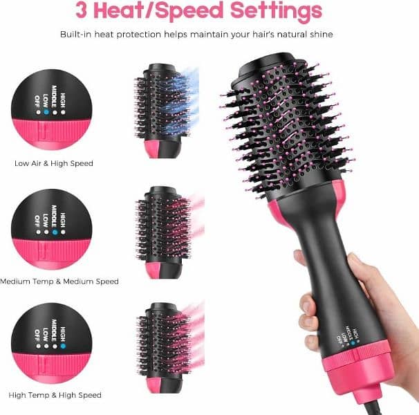 One Step 3 In 1 Hair Dryer, hair Straightener Brush and Hair curler 3