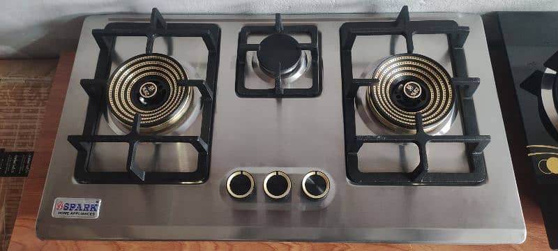 Spark Brand Three brass burner stainless steel high Quality hob 4