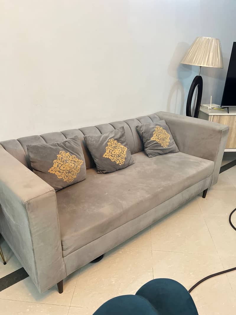 GREY 3-2-1 SOFA SET 0