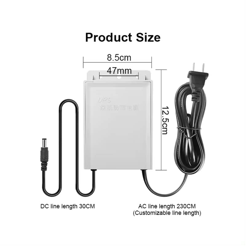 Router battery 12V Mini UPS with LED Display for router, CCTV and more 0