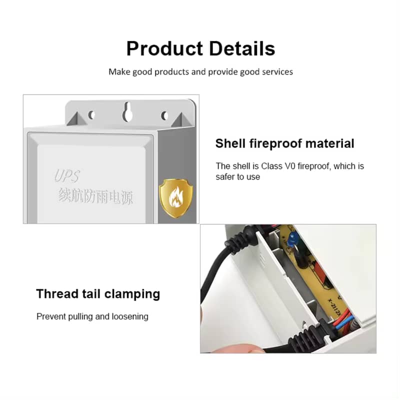 Router battery 12V Mini UPS with LED Display for router, CCTV and more 3