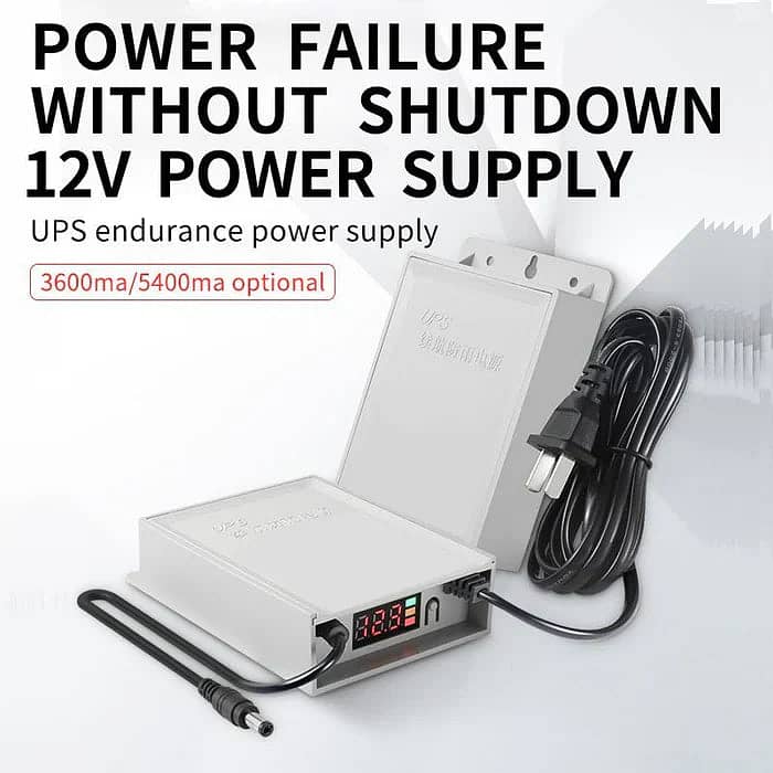 Router battery 12V Mini UPS with LED Display for router, CCTV and more 6