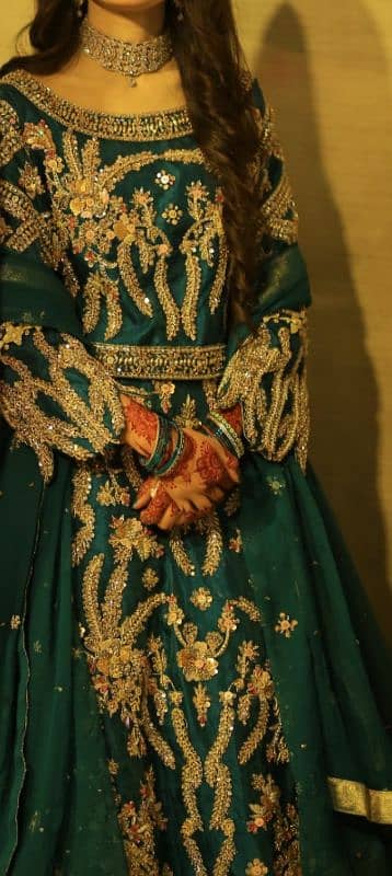 stunning teal colored lehenga for sale bridal/walima 1