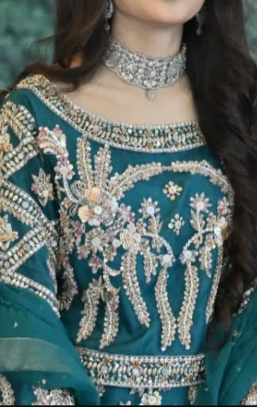 stunning teal colored lehenga for sale bridal/walima 3