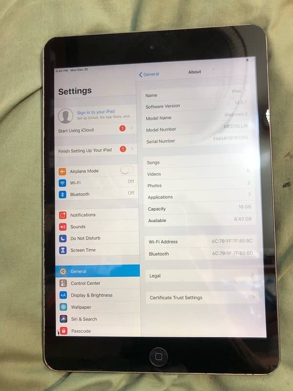 iPad mini 2 GB16 all ok hai 10/9 hai hai  hai final full final hai 4