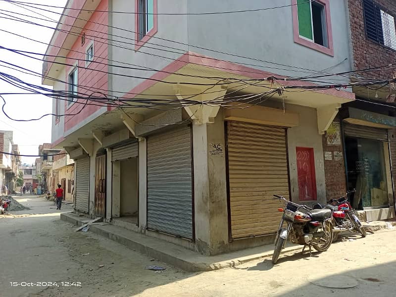 3 shop . Hot Location near to road water electricity 20 feet road near to market 17